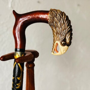 Wooden cane Eagle Walking stick or cane eagle Handmade cane unique cane for a man cane for father walking cane as a gift Walking stick eagle