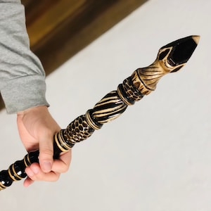 Mage staff, wooden hiking stick, wizard staff, handmade walking sticks