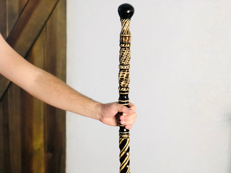 Wooden Hiking Stick Wood Walking Stick Hiking Staff Wood Etsy