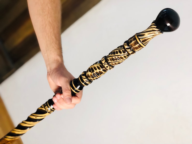 Wooden Hiking Stick Wood Walking Stick Hiking Staff Wood Etsy