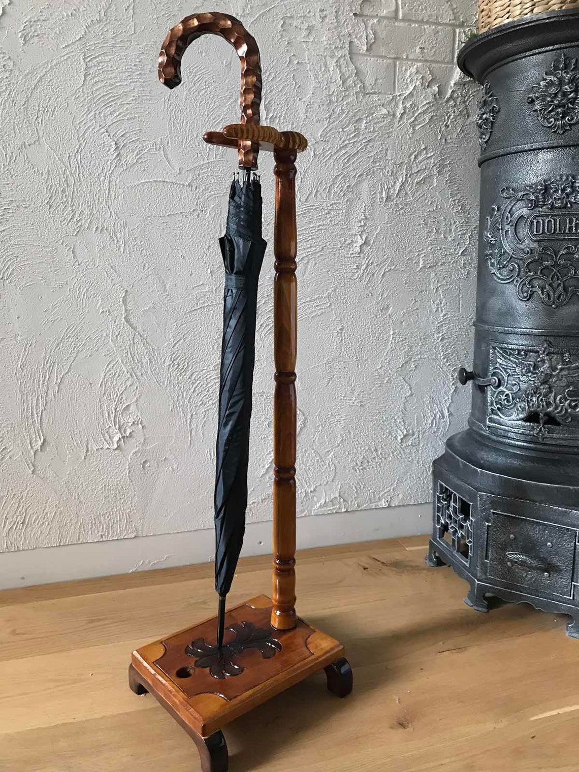 Hand carved wooden umbrella Design umbrella Unique umbrella Etsy