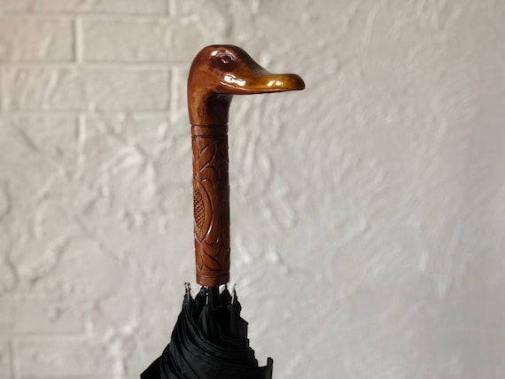 Entenschirm Mit Holzgriff - Niedlicher Regenschirm 94x64cm