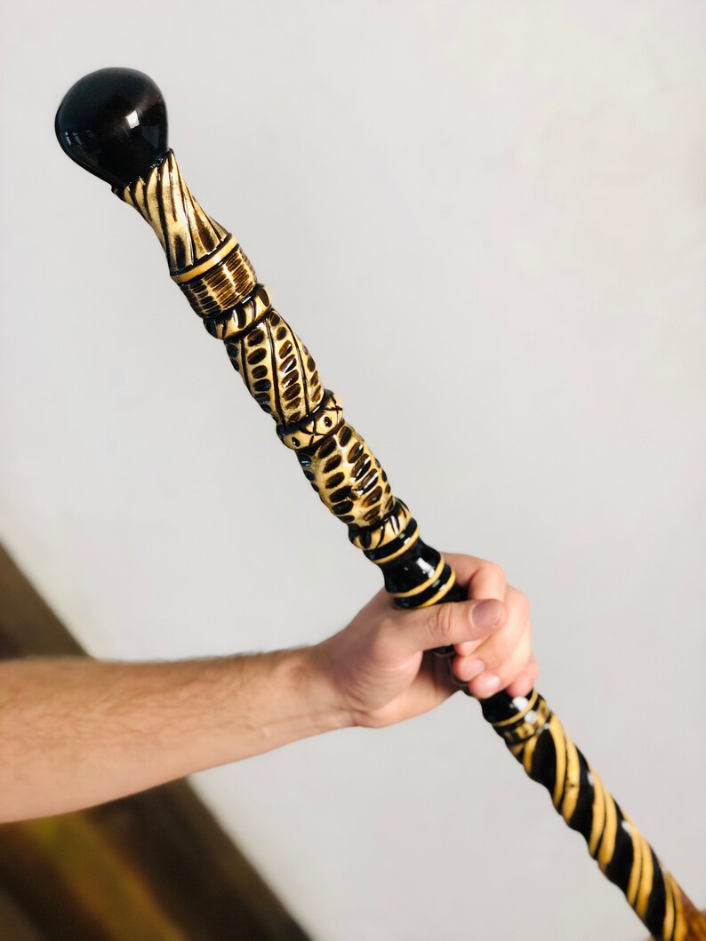 Wooden Hiking Stick Wood Walking Stick Hiking Staff Wood Etsy