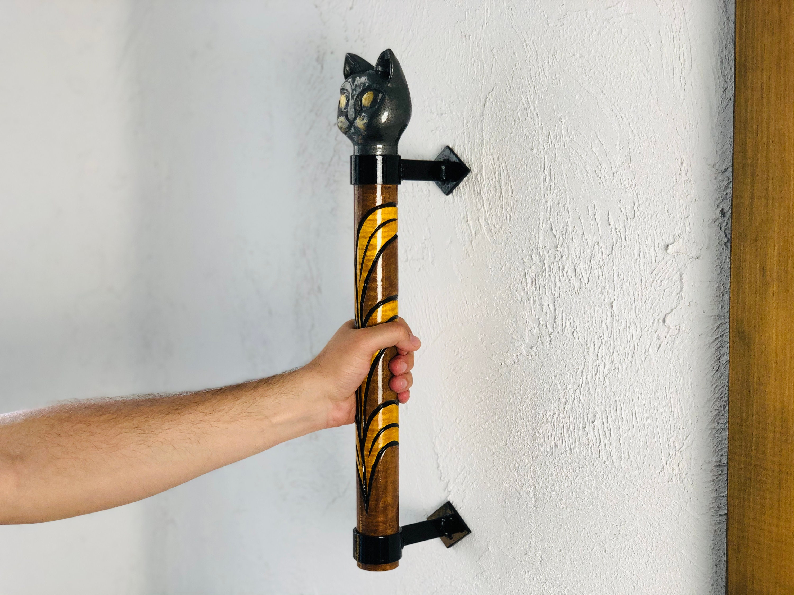 Unique barn door handle cat Door knobs cat Door decor Etsy