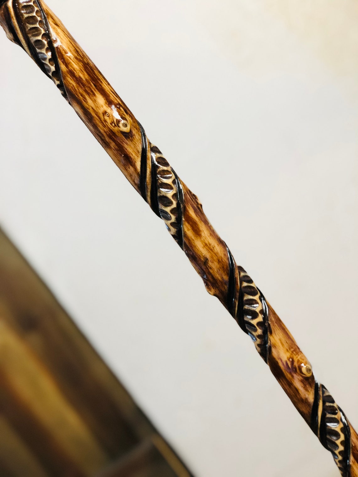 Hiking staff Walking staff Wooden walking sticks Hiking Etsy