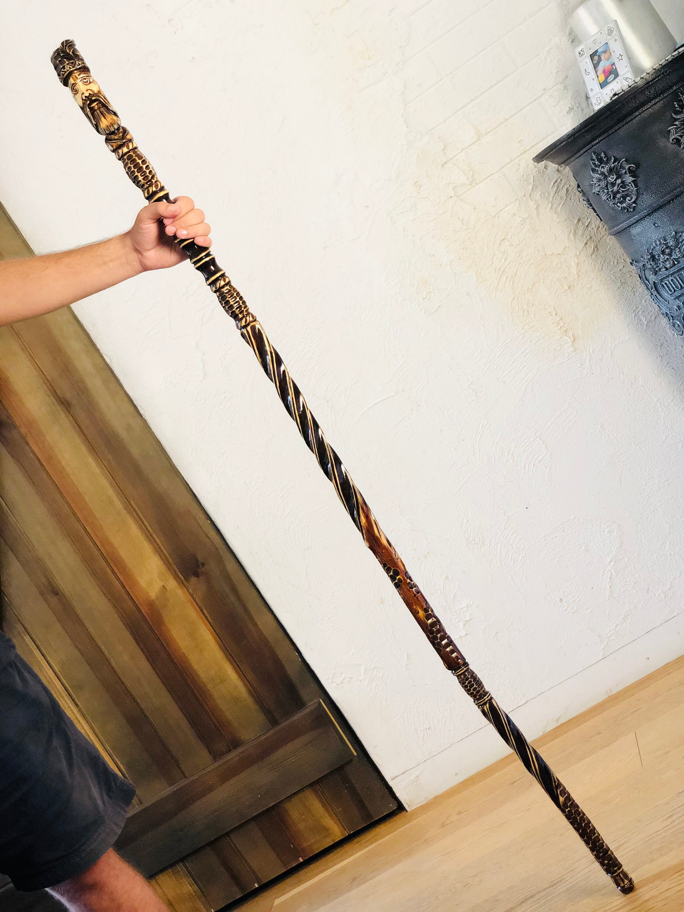 Wizard Staff, Magic Druid Staff, Wooden Staff, Wood Walking Staff - Etsy