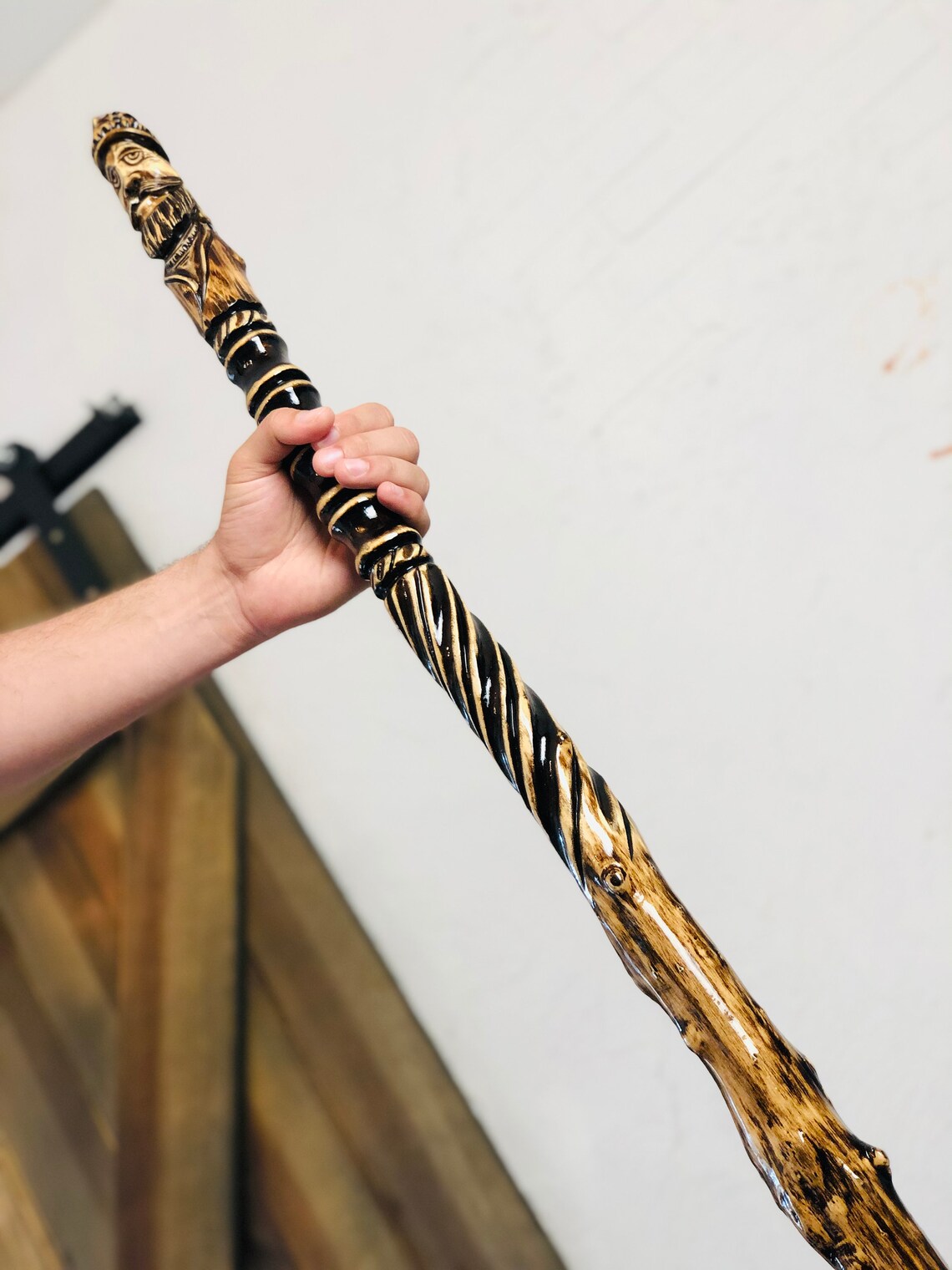 Mage staff Larp wizard staff Fantasy Staff Hiking staff Etsy