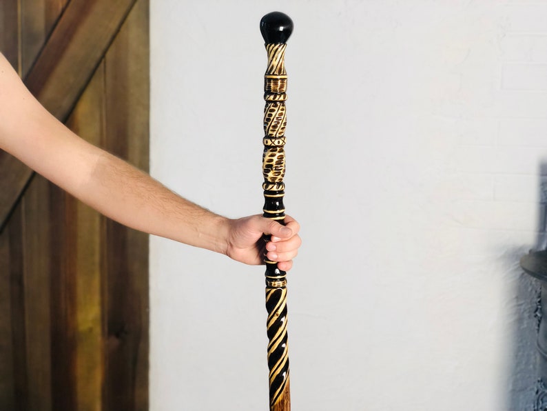 Wooden Hiking Stick Wood Walking Stick Hiking Staff Wood Etsy