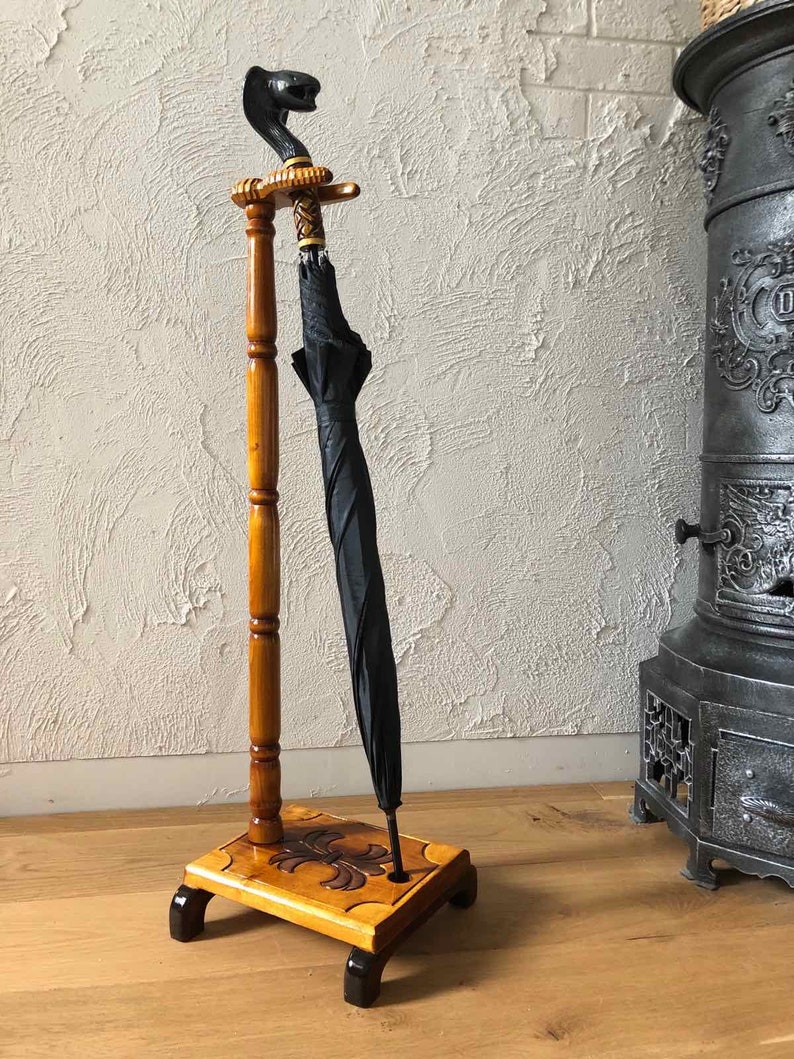 Handmade snake umbrella handle Wood handle umbrella Custom Etsy