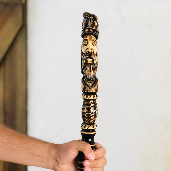 Mage staff, Wood trekking pole, Carved walking staff, Wooden hiking staff, Rustic walking stick, Walking sticks