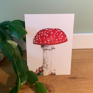 Carte postale amanite tue-mouches, illustration