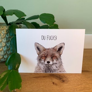 YOU FOX, renard de carte postale, illustration
