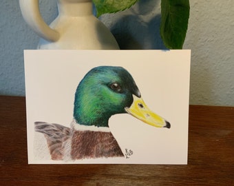 Postkarte Ente, Illustration
