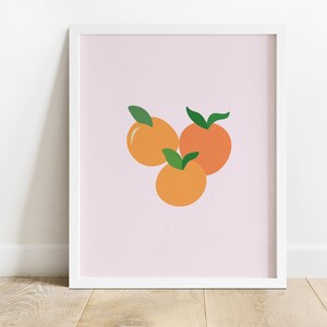 Minimal Oranges Print, Kitchen, Dining Room, Kids, Nursery Art, INSTANT DOWNLOAD 8 x 10