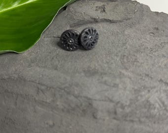 Oaxaca Barro Negro Ohrringe | Handgemachte schwarze Ton-Ohrstecker | Mexikanische Handwerker Schmuck