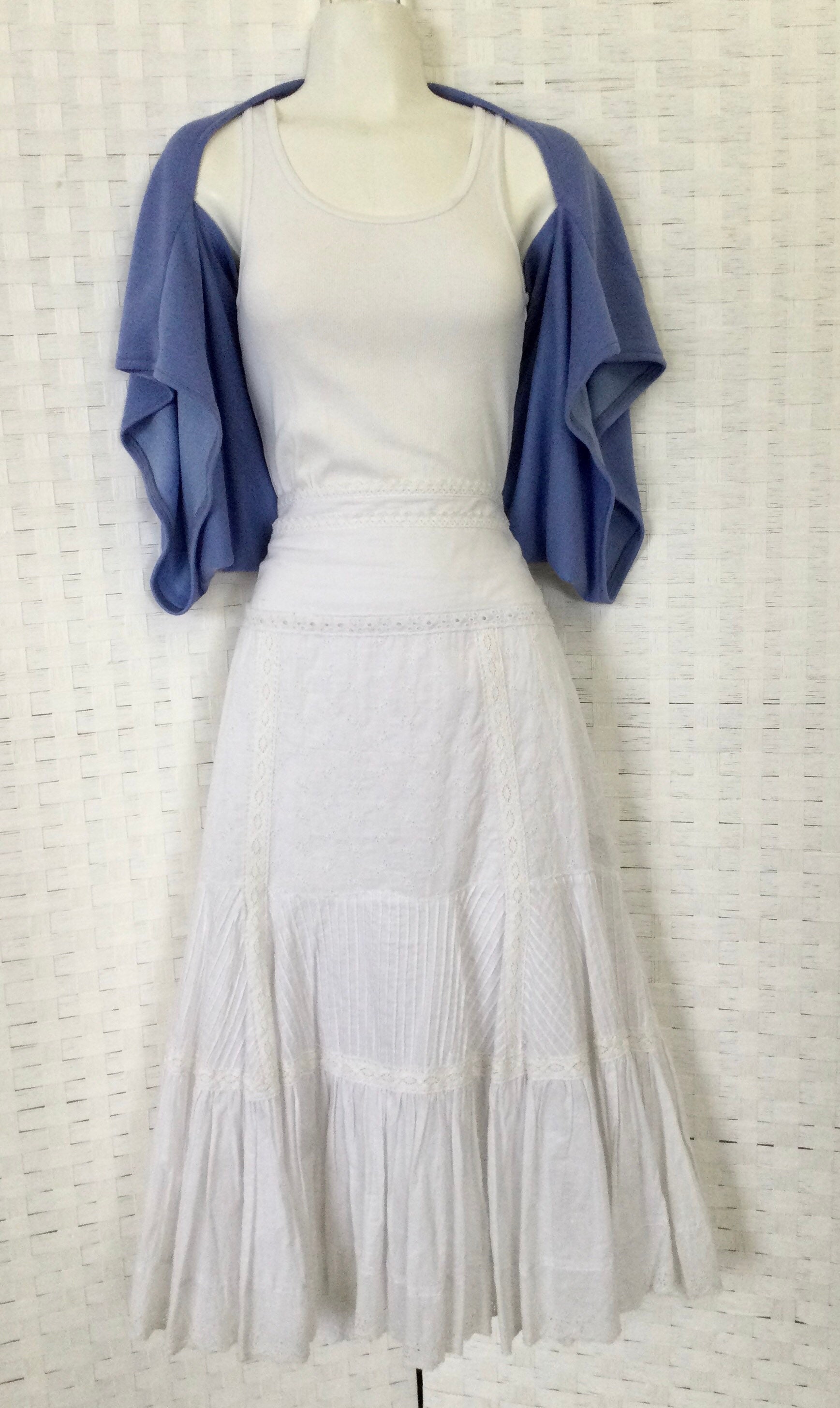 Shrug, Soft Lightweight Stretch Knit Tube Shrug, Lavender Shrug, OOAK