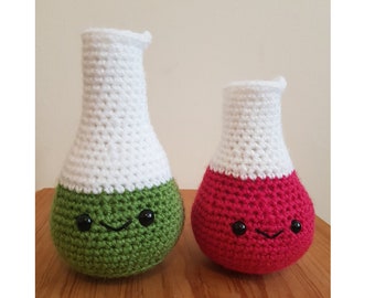 Erlenmeyer Flask, Crochet Handmade Chemistry Science Plush