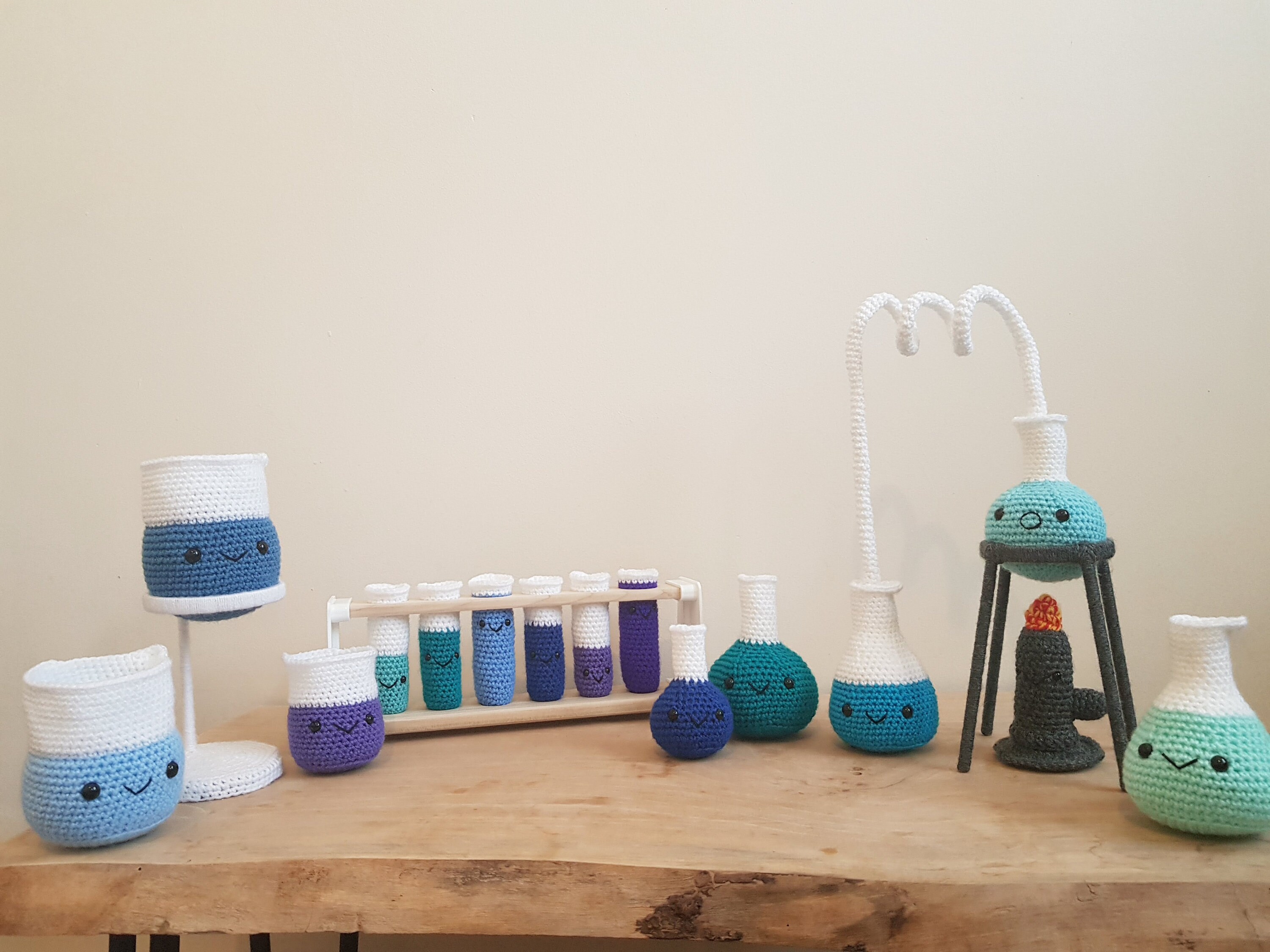 Large Chemistry Set Handmade Crochet Science Plush Etsy