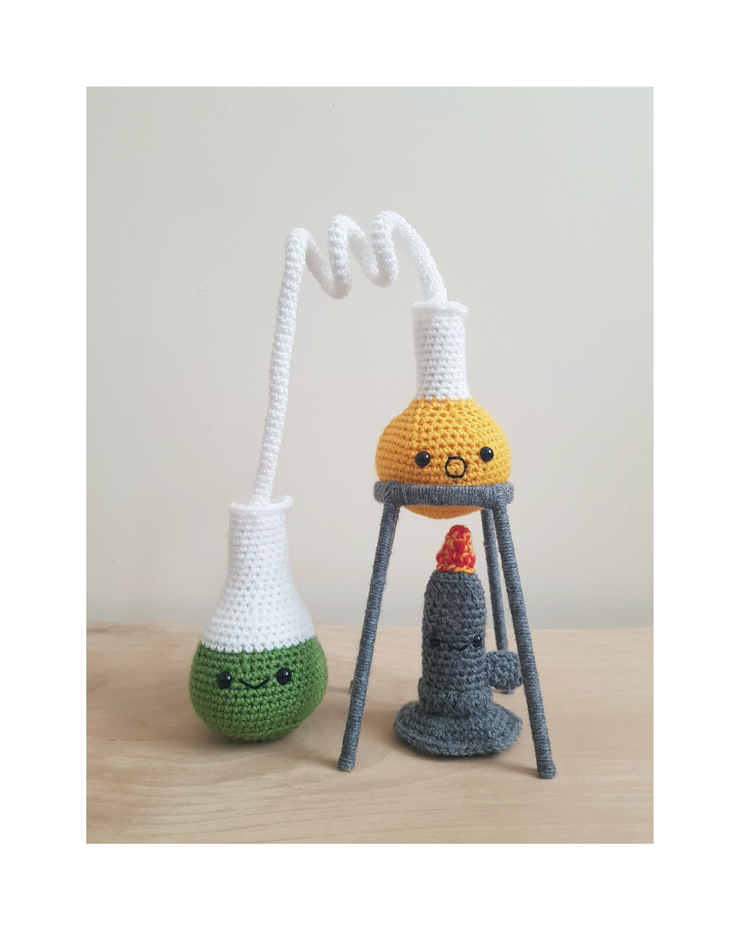 Handmade Crochet Chemistry Science Distiller Set With Bunsen Etsy UK