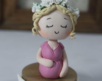 Maternity Baby Shower Cake Topper, Mom To Be Cake Decor, Expectant Mom Topper, Nursery Decor