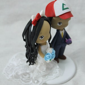 Game Commission wedding cake topper, Anime character figure, Geek Nerd party decoration, Kawaii cake decor image 4
