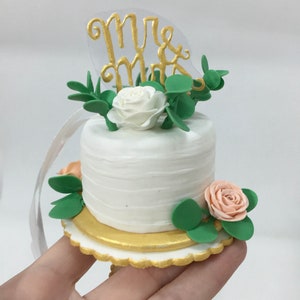 Wedding Cake Replica Figurine, Custom 1st Year Anniversary Gift, Wedding cake ornament replica, miniature cake, custom cake replica