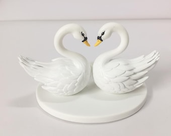 Swan wedding cake topper, Eternal love wedding cake decoration idea