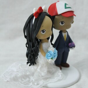 Game Commission wedding cake topper, Anime character figure, Geek Nerd party decoration, Kawaii cake decor image 10
