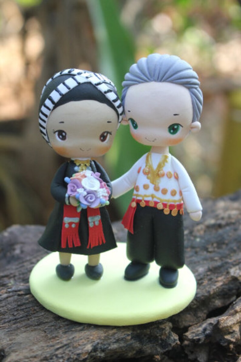 Hmong wedding cake topper Ethnic wedding cake topper wedding image 0