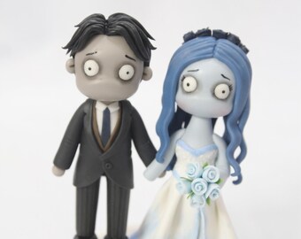 Til death do us part Cake Topper, Halloween themed wedding cake topper, Spooky Idea for Wedding Decor, Gothic Couple Gift