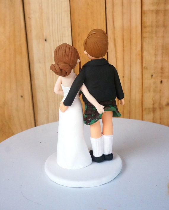 Love Pinch topper per torta nuziale sposa e sposo, divertente topper per  torta nuziale, sposa pizzico sposo culo, topper per torta nuziale scozzese  -  Italia