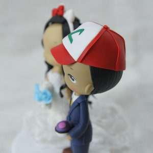 Game Commission wedding cake topper, Anime character figure, Geek Nerd party decoration, Kawaii cake decor image 8