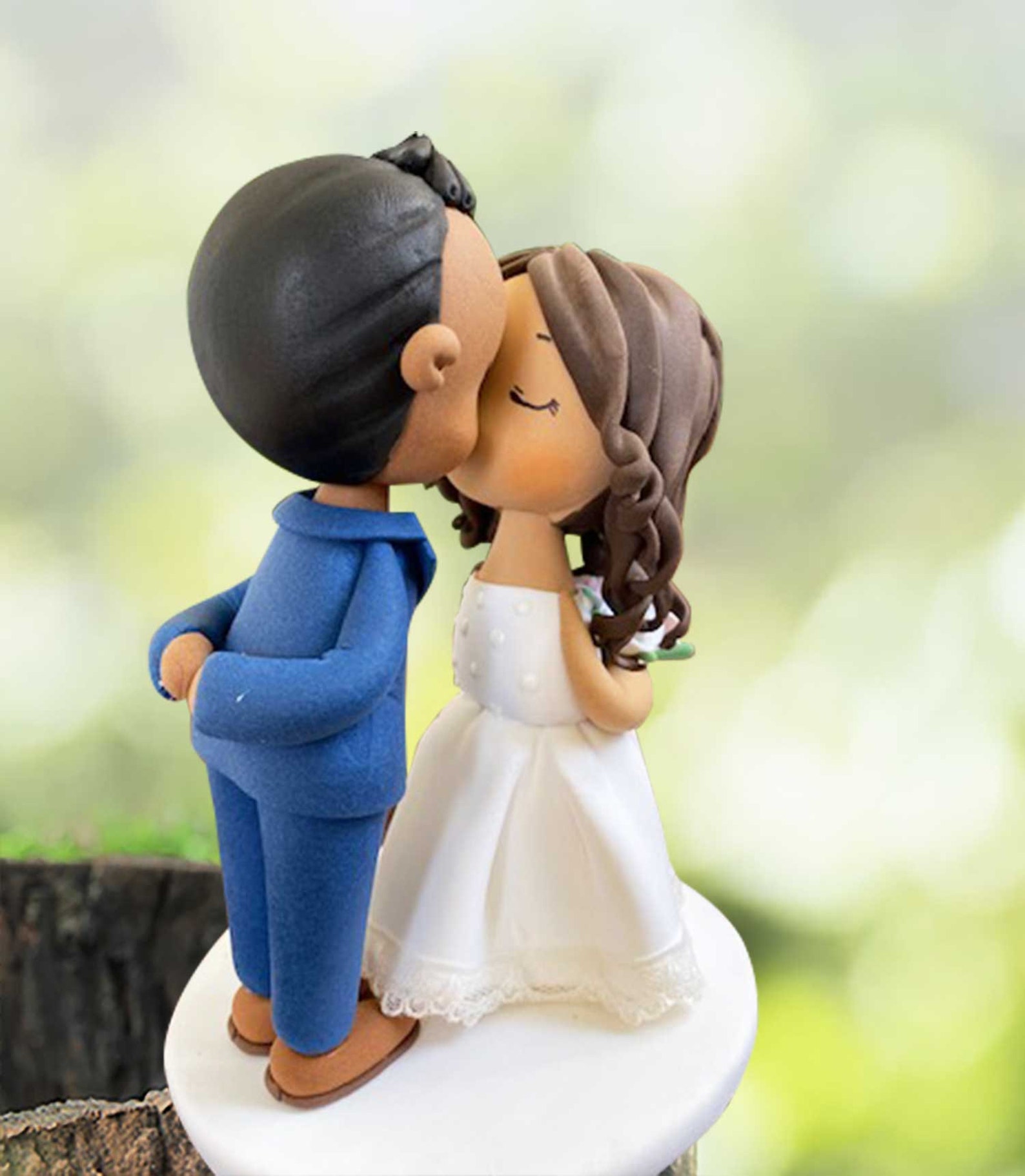 Kissing Wedding Cake Topper Traditional Wedding Cake Topper Etsy Canada