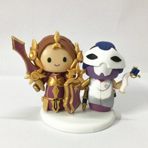 Custom Game Character Wedding Cake Topper: Handmade Gamer Couple
