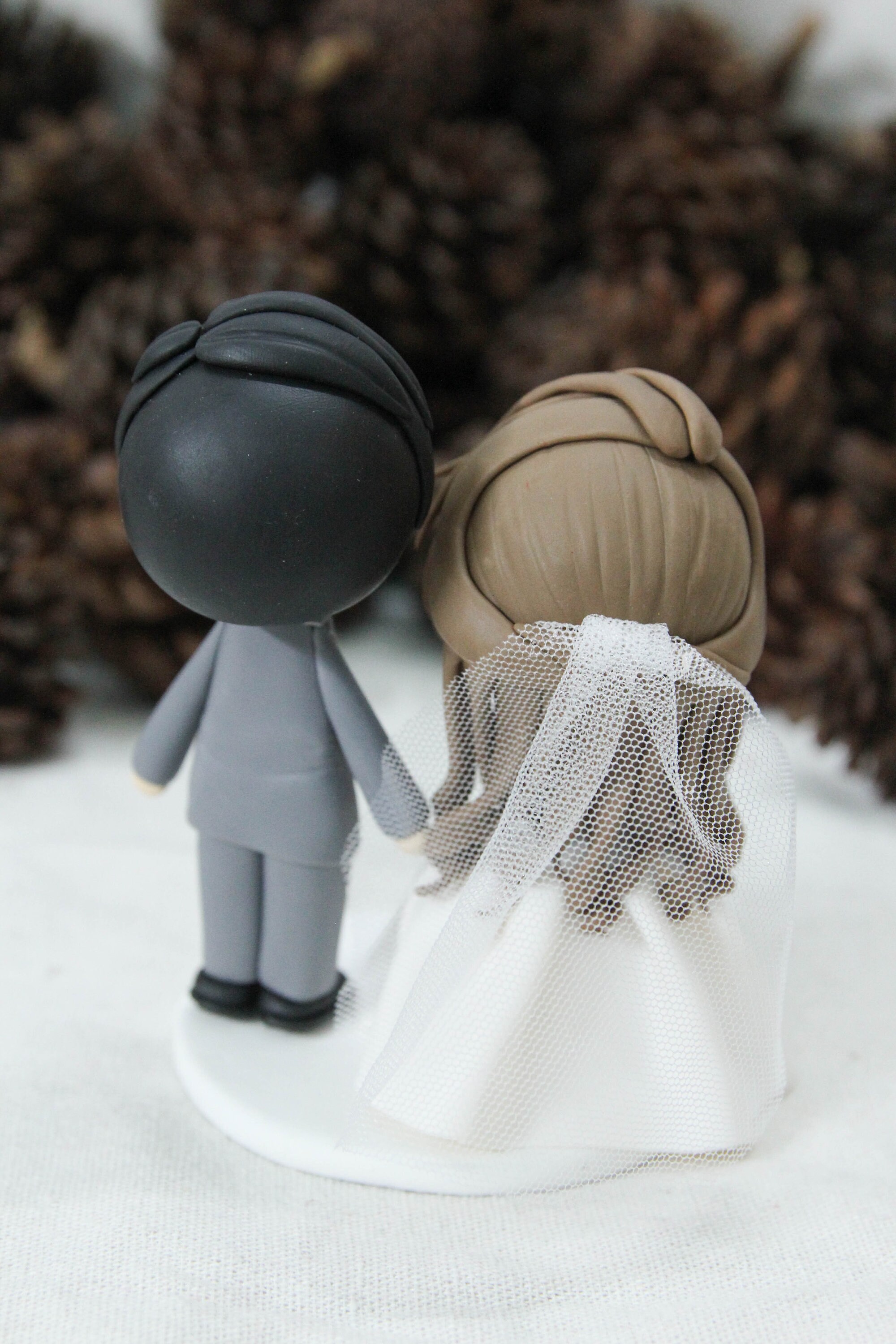 Pink Wedding Cake Topper, Classic Bride & Groom Wedding Cake Topper ...
