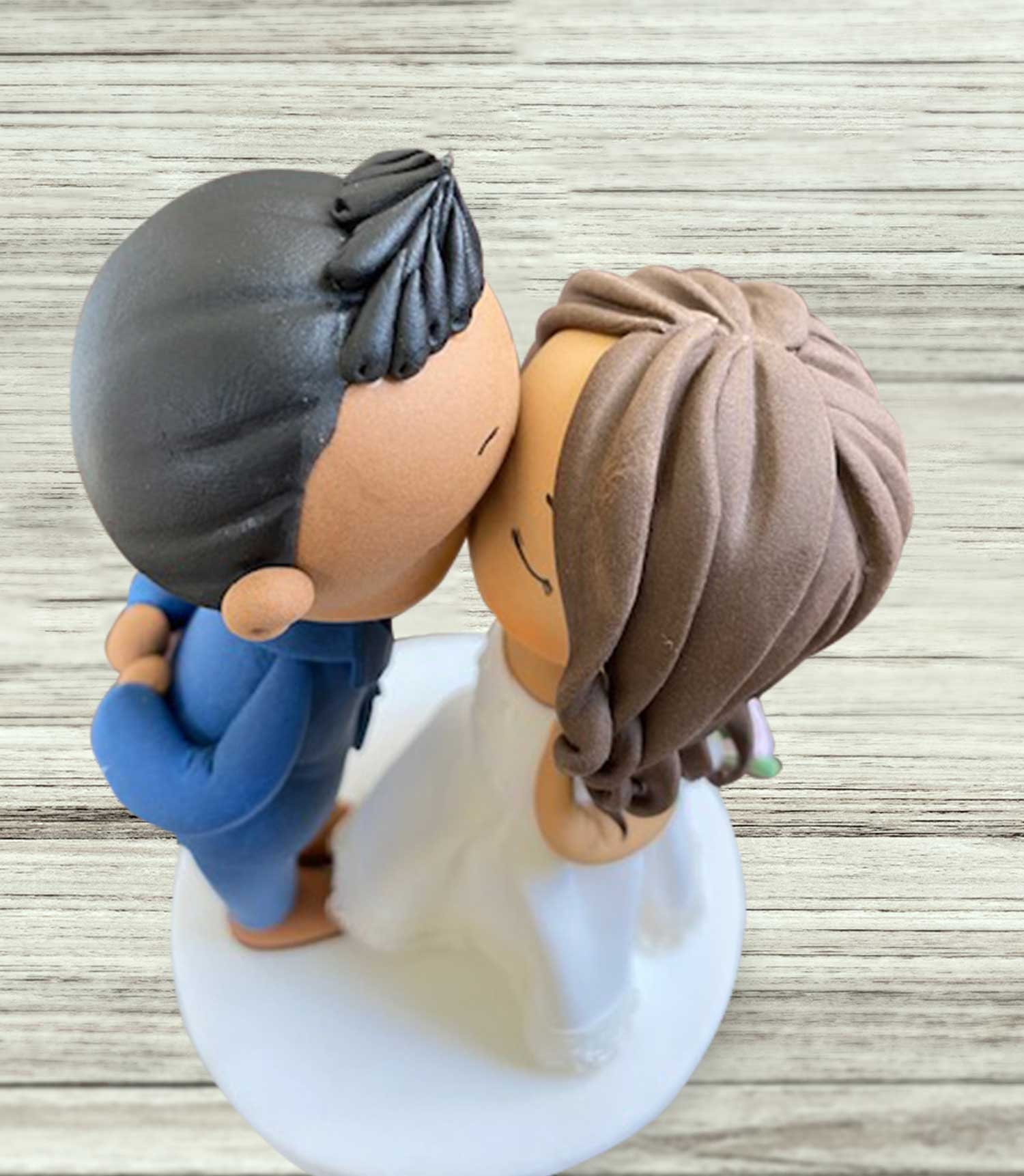 Kissing Wedding Cake Topper Traditional Wedding Cake Topper Etsy Canada