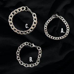 Stainless Steel Layering Bracelet, Bracelet Stack, Waterproof Jewelry, Minimalist Alternative Grunge Punk Gothic Style, Unisex zdjęcie 4