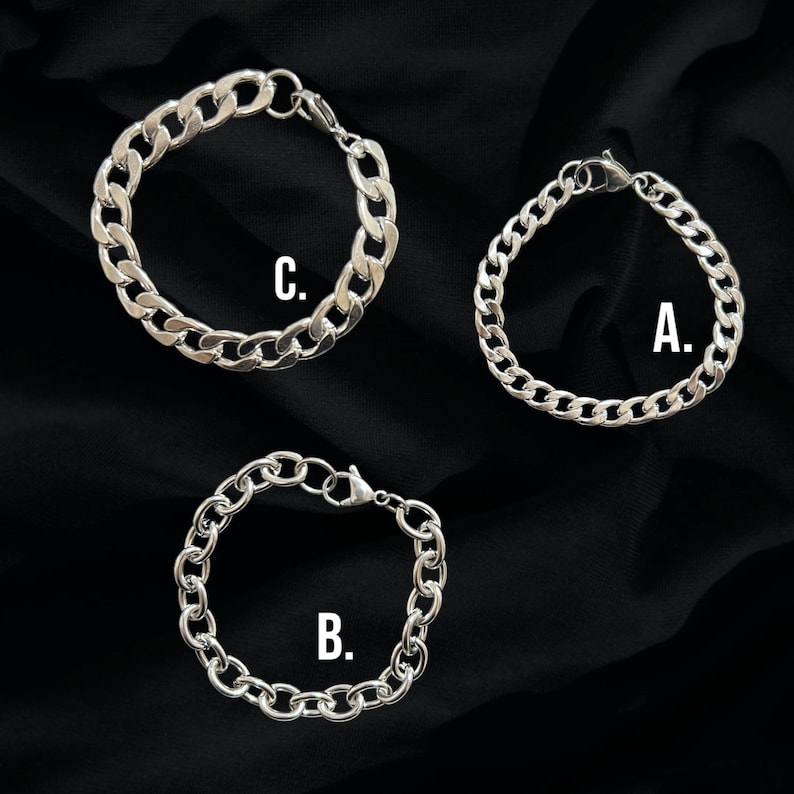 Stainless Steel Layering Bracelet, Bracelet Stack, Waterproof Jewelry, Minimalist Alternative Grunge Punk Gothic Style, Unisex zdjęcie 4