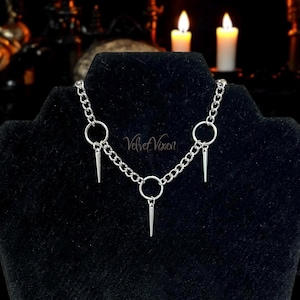 O Ring Necklace With Spike - Etsy