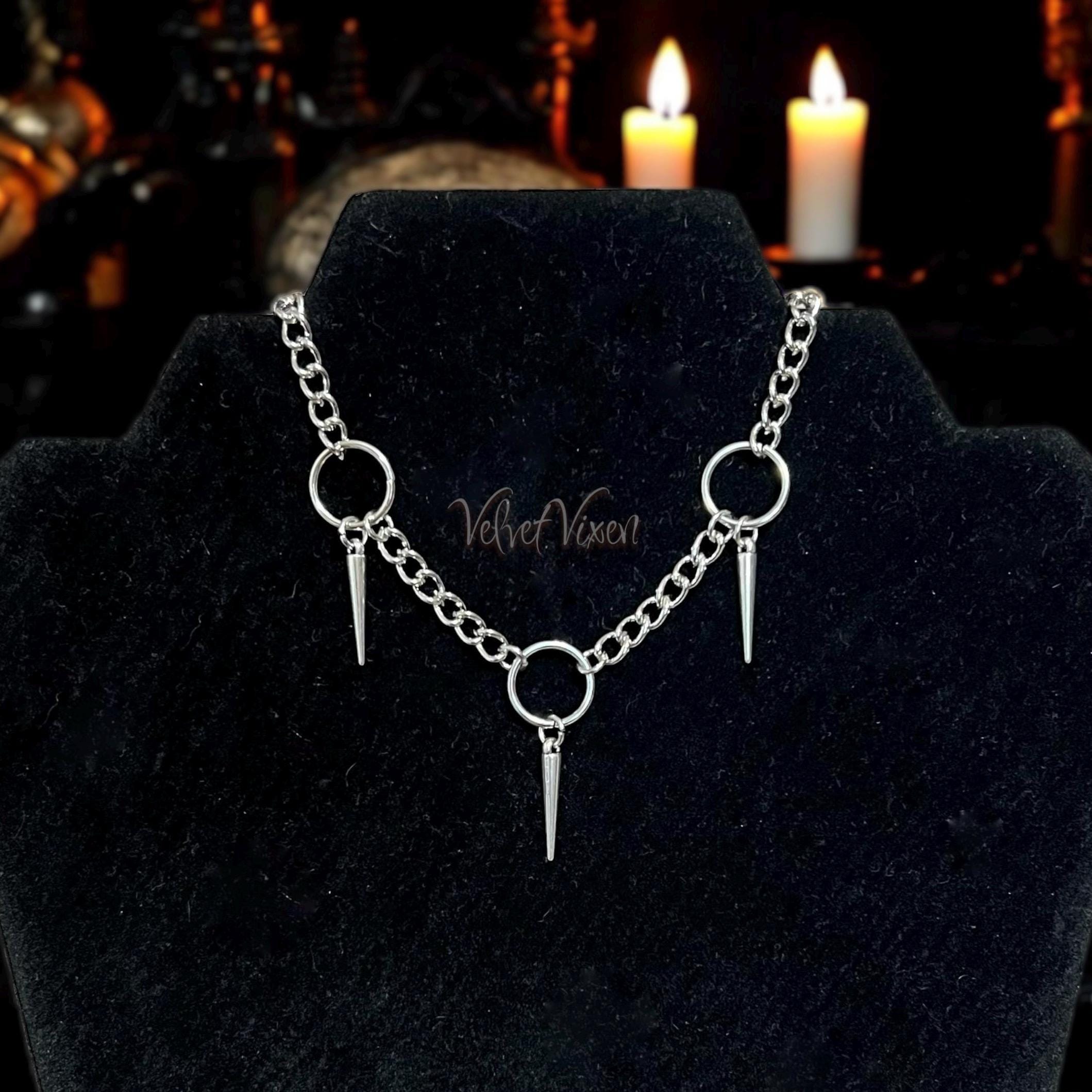 O Ring Necklace With Spike - Etsy
