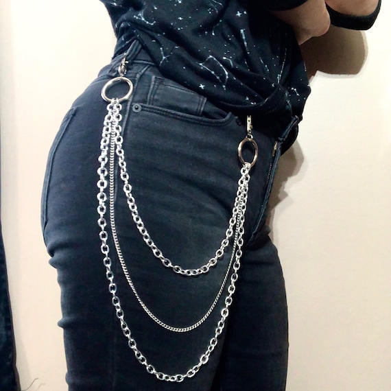 Layered O Ring Wallet Chain Belt Chain Punk Goth Grunge 90s - Etsy