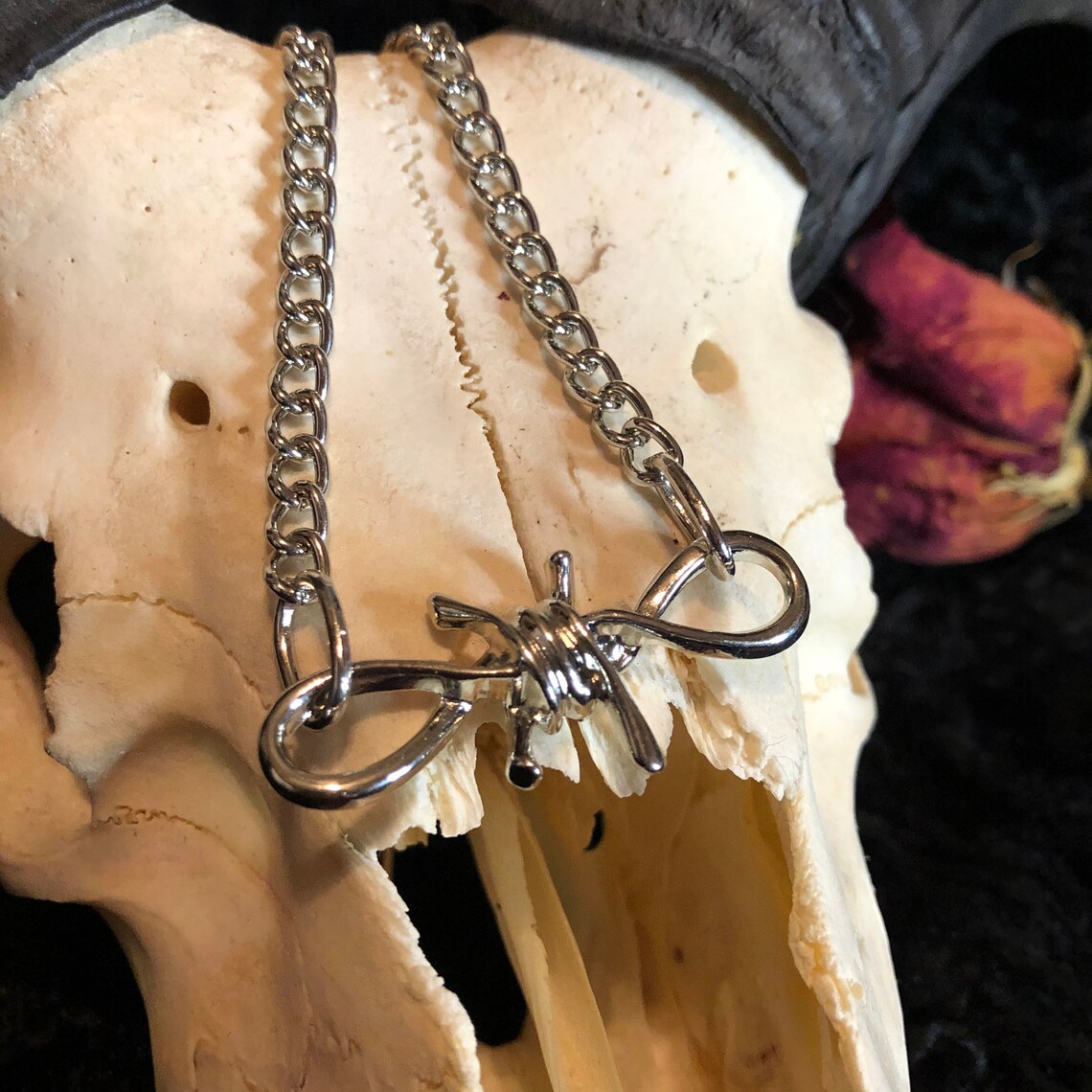 Barbed Wire Choker Barbed Wire Necklace Alternative Jewelry Etsy