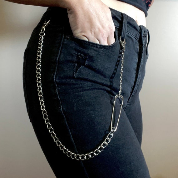 Safety Pin Wallet Chain Chunky Belt Chain Alternative Punk Etsy