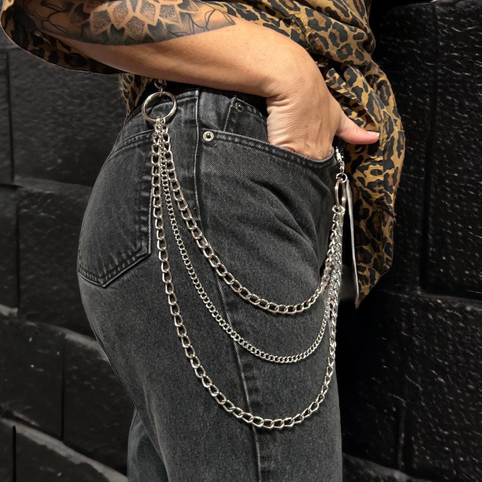 Thick Wallet chain, bulky, chunky, heavy Belt chain, 90's Trouser chain,  Industrial, Alternative, Grunge, Goth, Punk, Rock, Grungy