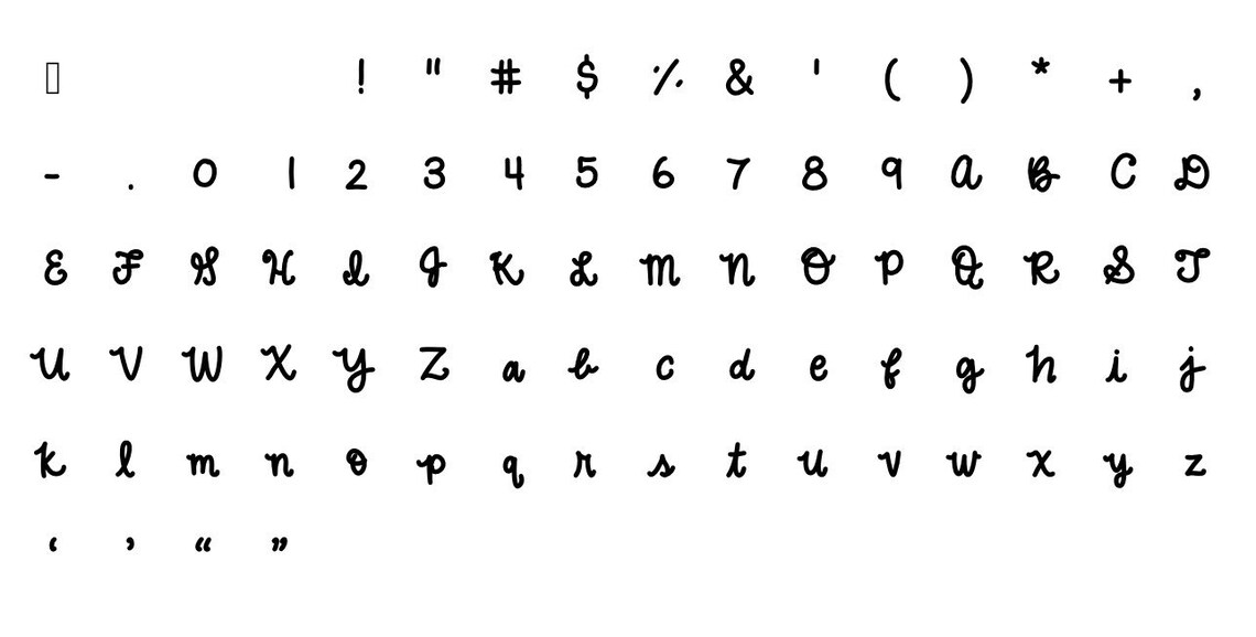 Fat Cursive Font Etsy