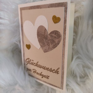 Hochzeitskarte, originelle Grußkarte, Glückwunschkarte mit kleinen Details