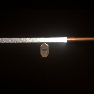 Quartz Crystal Saber (Select a Stone-Clear, Rose, Dyed Red)
