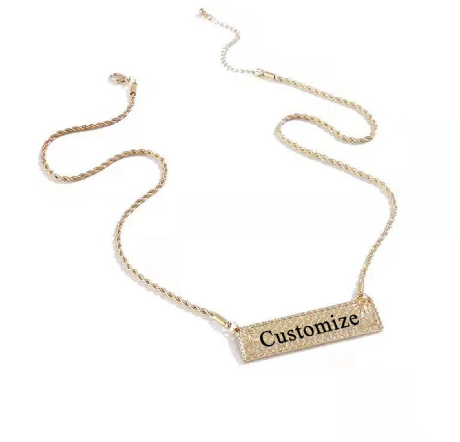 Hawaiian Jewelry Necklace Personalized Necklace Name Plate Etsy