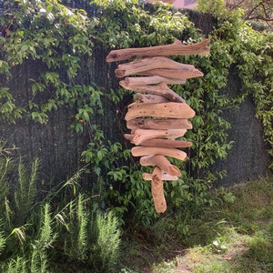 Driftwood mobile, Valhalla ladder, driftwood sculpture