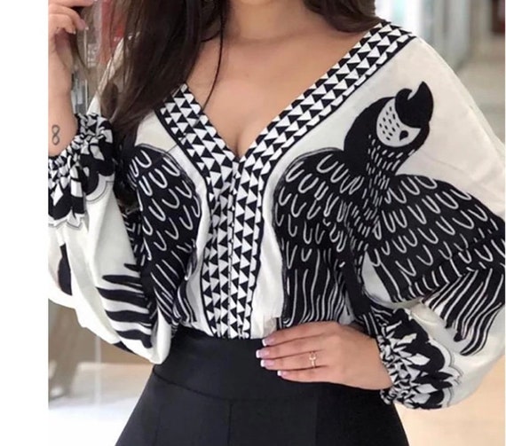 Parrot Blouse / Etsy